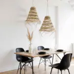 Handwoven Moroccan Straw Light Shade – Natural Pendant Lamp (17″ × 14″) - Image 4
