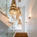 Handwoven Moroccan Straw Light Shade – Natural Pendant Lamp (17″ × 14″) - Image 2