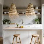 Handwoven Moroccan Straw Light Shade – Natural Pendant Lamp (17″ × 14″) - Image 6