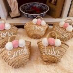 Personalized Mini Straw Bags – Set of 4 Customizable Handwoven Favors - Image 10