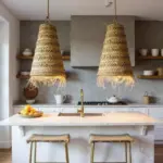 Handwoven Moroccan Straw Pendant Light – Natural Boho Lamp (3 Sizes) - Image 8