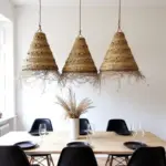 Handwoven Moroccan Straw Pendant Light – Natural Boho Lamp (3 Sizes) - Image 3