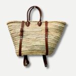 Convertible Moroccan Straw Backpack – Handwoven Tote with Leather Straps