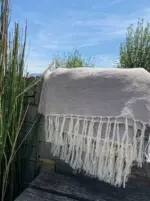 Handmade Throw with Tassels – Cozy & Boho Style Blanket - Image 2