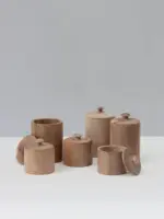 Hand-Turned Walnut Wood Lidded Pot – Natural Storage Jar (3 Sizes) - Image 3