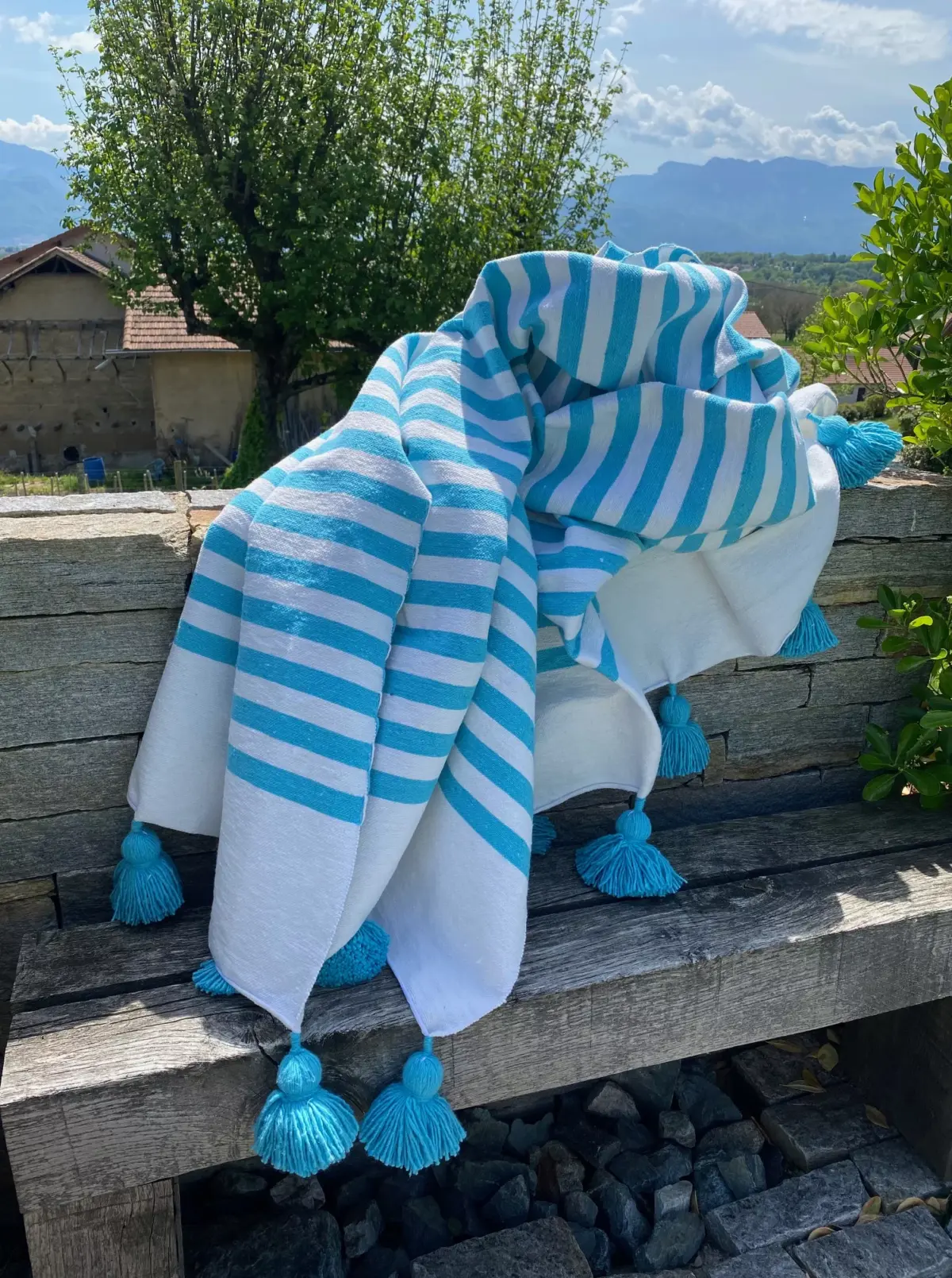 Handmade Throw with Tassels – Cozy & Boho Style Blanket - Image 5