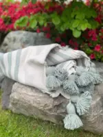 Handmade Throw with Tassels – Cozy & Boho Style Blanket - Image 5
