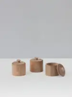 Hand-Turned Walnut Wood Lidded Pot – Natural Storage Jar (3 Sizes) - Image 2