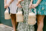 Emily Woven Bucket Tote Bag – Vegan Leather & Reed Weave