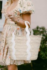 Ridgely Woven Straw Tote Bag – Coastal-Inspired with Vegan Leather Handles - Image 4