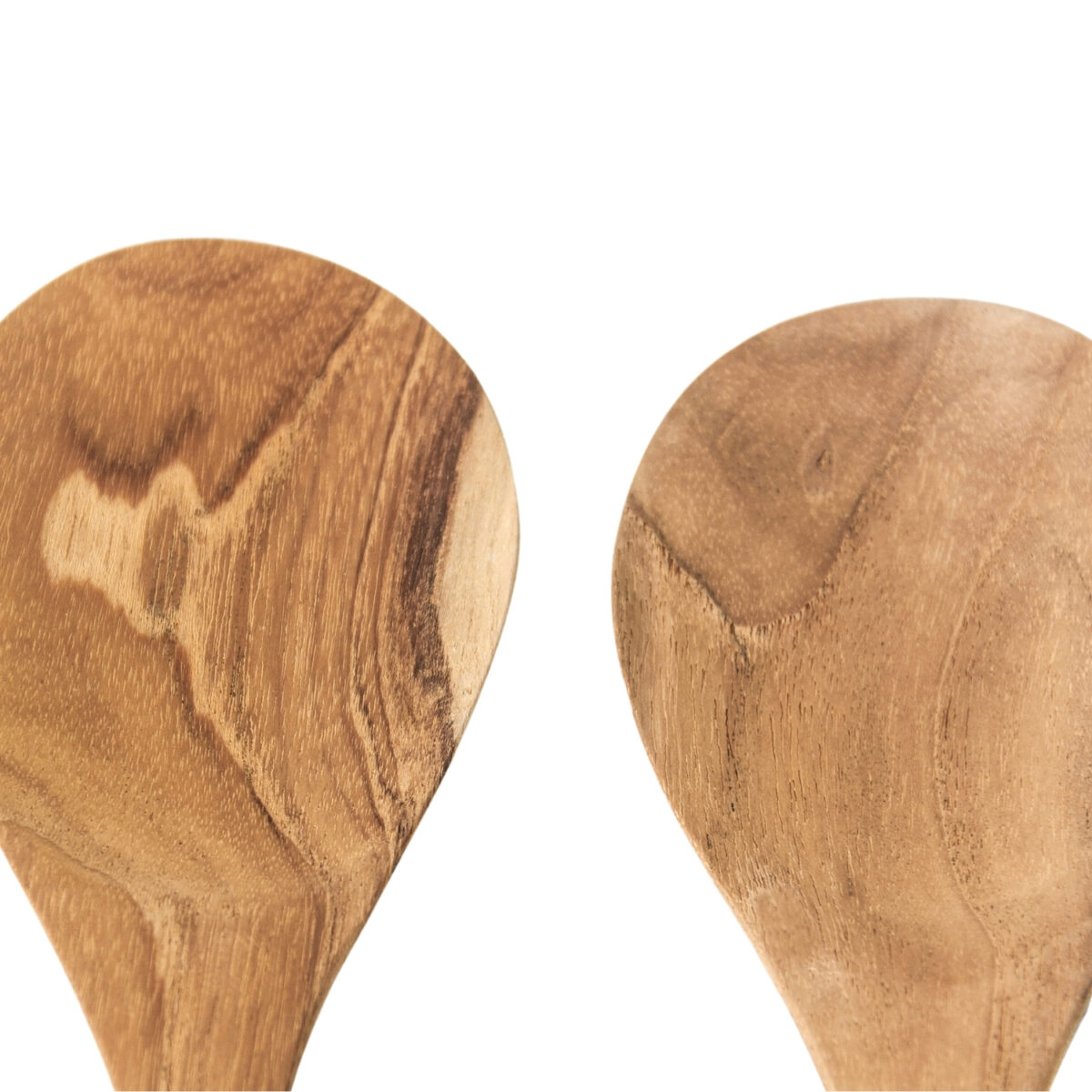 Cocina Large Teak Servers – Set of 2 | Hand-Carved Natural Wooden Serving Utensils (36 cm) - Image 6