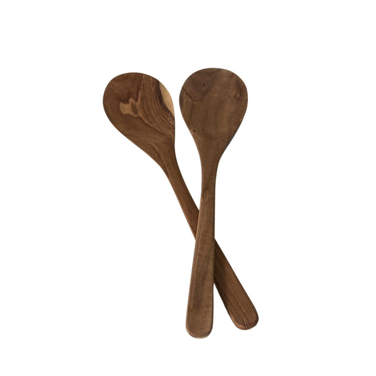 Cocina Large Teak Servers – Set of 2 | Hand-Carved Natural Wooden Serving Utensils (36 cm) - Image 5