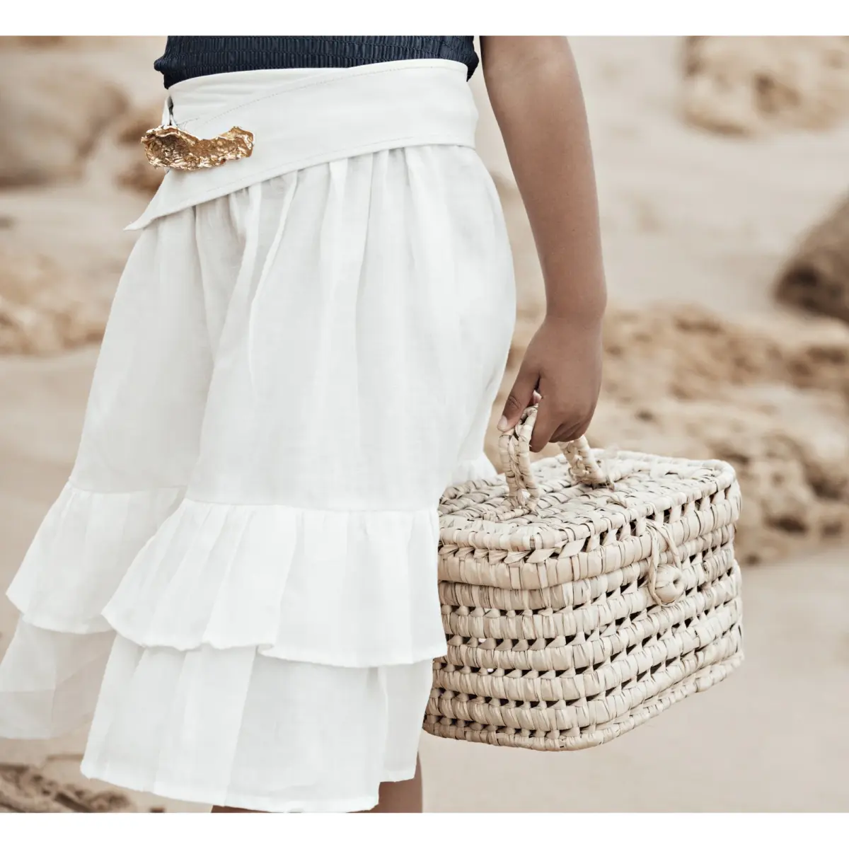 MINI PALM BASKET WITH LID - Image 2