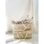 HANDWOVEN PALM SUITCASES SET OF 2