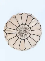 Moroccan Leather Pouffe
