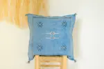 🌿 Moroccan Cactus Silk Pillow Cover – Handwoven Artisan Décor