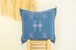 🌿 Moroccan Cactus Silk Pillow Cover – Handwoven Artisan Décor