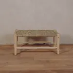 Handmade Doum Bench – Natural Woven Two-Seater Bench (85 x 40 x 40 cm) - Image 2