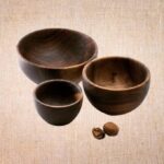 Handcrafted Walnut Wood Bowl – Traditional Moroccan Design - Image 7