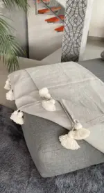 Handmade Throw with Tassels – Cozy & Boho Style Blanket - Image 7