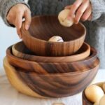 Handcrafted Walnut Wood Bowl – Traditional Moroccan Design - Image 4