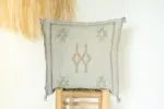 🌿 Moroccan Cactus Silk Pillow Cover – Handwoven Artisan Décor
