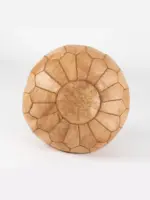Moroccan Leather Pouffe - Image 2