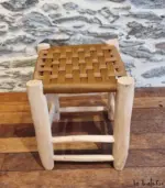 Moroccan Handmade Wooden Stool – Camel Seat | Decorative & Functional (40 x 30 x 30 cm)