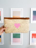 "Sending My Love" Heart Clutch – Hand-Painted with Love