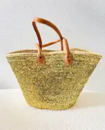 ✨ XL Gold Sequin Beach Bag – Handmade Moroccan Boho Tote