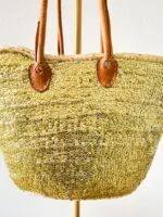 ✨ XL Gold Sequin Beach Bag – Handmade Moroccan Boho Tote