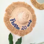 Personalized Boho Palm Leaf Fringe Hat – Custom Handwoven Wall Décor & Summer Accessory - Image 7