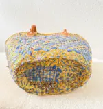 💜 Purple Embroidered Beach Bag – Handmade Moroccan Boho Tote (M Size) - Image 2