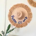 Personalized Boho Palm Leaf Fringe Hat – Custom Handwoven Wall Décor & Summer Accessory - Image 8