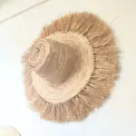 Boho Palm Leaf Fringe Hat – Handmade Wall Décor & Summer Fashion Accessory - Image 2