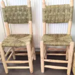 Handcrafted Moroccan Wooden & Doum Chair – Natural Boho Dining & Accent Chair - Image 4