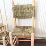 Handcrafted Moroccan Wooden & Doum Chair – Natural Boho Dining & Accent Chair - Image 3