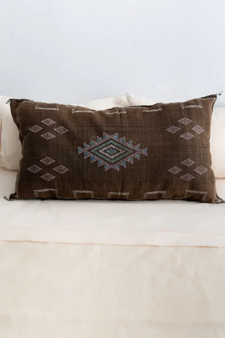 Handmade Cactus Silk Cushion Cover