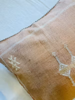 Handmade Cactus Silk Cushion Cover | Moroccan Sabra Pillow | Vintage Bohemian Berber Decor - Image 2