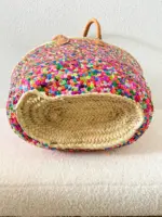 🌸 Boho Sequin Beach Bag – Handmade in Marrakech