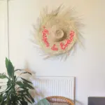 Personalized Boho Palm Leaf Fringe Wall Hat – Handwoven Natural Home Décor & Gift - Image 10