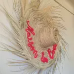 Personalized Boho Palm Leaf Fringe Wall Hat – Handwoven Natural Home Décor & Gift - Image 9