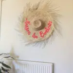 Personalized Boho Palm Leaf Fringe Wall Hat – Handwoven Natural Home Décor & Gift - Image 7