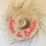 Personalized Boho Palm Leaf Fringe Wall Hat – Handwoven Natural Home Décor & Gift - Image 8