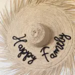 Personalized Boho Palm Leaf Fringe Wall Hat – Handwoven Natural Home Décor & Gift - Image 3