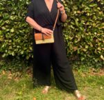 Unique Handmade Leather & Raffia Bag – Adjustable Leather Strap, Shoulder or Crossbody, Elegant Artisan Design