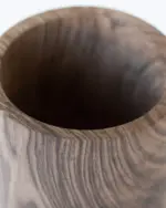 Small Walnut Wood Jar – Handmade Moroccan Wooden Pot