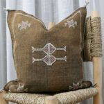 Handmade Cactus Silk Cushion Cover | Moroccan Sabra Pillow | Vintage Bohemian Berber Decor - Image 4