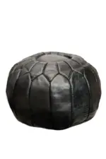 Moroccan Leather Pouffe