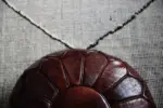 Moroccan Leather Pouffe